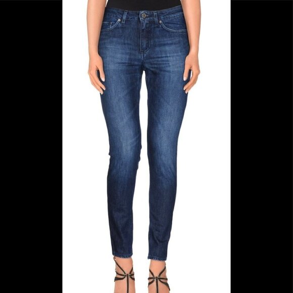 Acne BNWT Kex Soft Raw Skinny Stretchmed Wash Blue Jeans Size 25 - Picture 1 of 9